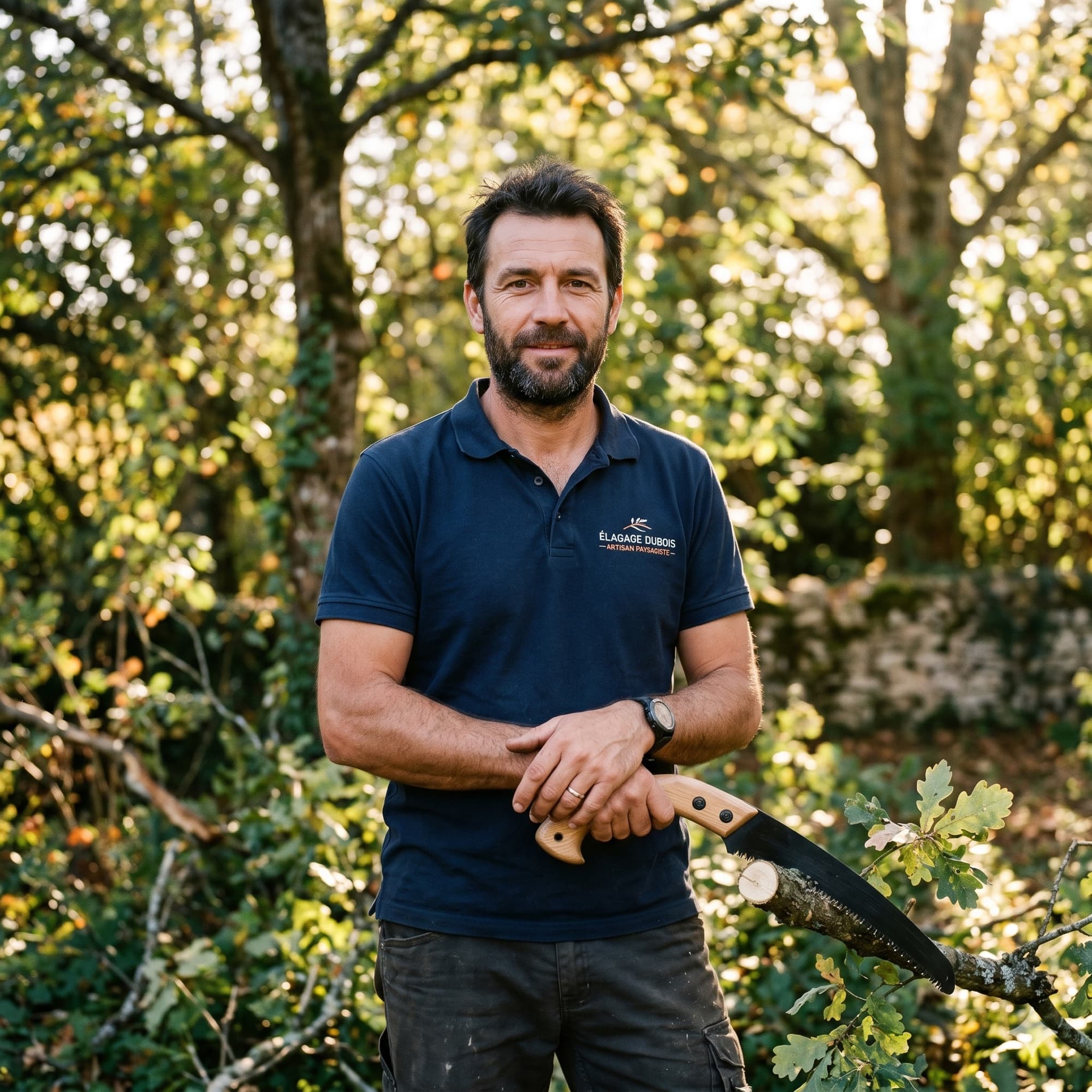Artisan élagueur en tenue de travail, portrait
